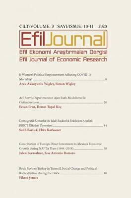 Efil Ekonomi Araştırmaları Dergisi Cilt: 3 Sayı: 10 -11 2020 - 1