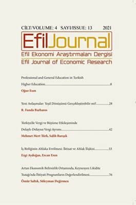 Efil Ekonomi Araştırmaları Dergisi Cilt: 4 Sayı: 13 - 2021 - 1