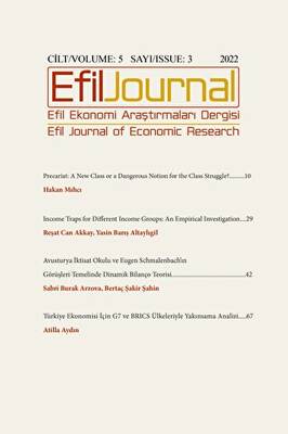 Efil Ekonomi Araştırmaları Dergisi Cilt: 5 Sayı: 3 - 1