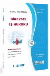 Egem Eğitim Yayınları AÖF 1. Sınıf Bireysel İş Hukuku Güz Dönemi 1. Dönem Konu Anlatımlı Soru Bankası  175 - Egem Eğitim Yayınları