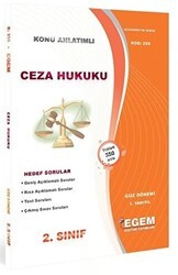 Egem Eğitim Yayınları AÖF Ceza Hukuku Konu Anlatımlı Soru Bankası 259 - Egem Eğitim Yayınları