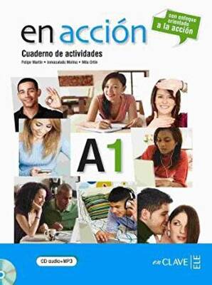 En Accion A1 Cuaderno de Actividades Etkinlik Kitabı +Audio Descargable İspanyolca Temel Seviye - 1