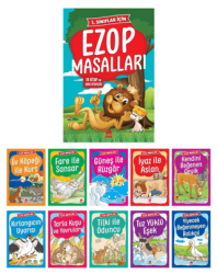 Ezop Masalları Seti - 10 Kitap Takım Küçük Boy - Ema Çocuk