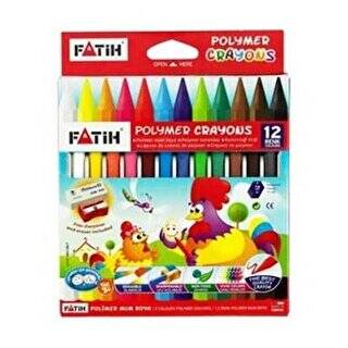 Fatih Üçgen Crayon 12 Renk Jumbo - Mum Boya - 1