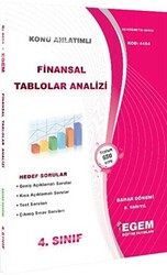 Egem Eğitim Yayınları Finansal Tablolar Analizi Bahar Dönemi Konu Anlatımlı Soru Bankası - 1