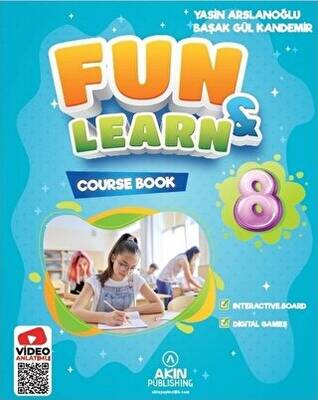 Akın Dil Eğitim Fun and Learn 8 Course Book, Test Book - 1