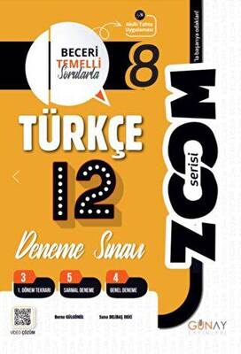 Günay Yayınları 8. Sınıf Türkçe Zoom Serisi 12 li Branş Denemeler - 1