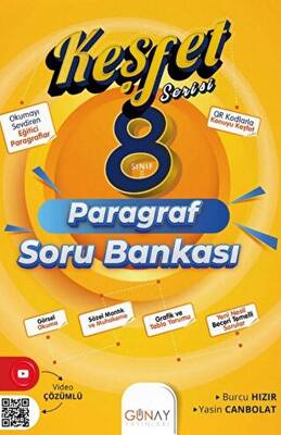 Günay Yayınları LGS 8. Sınıf Keşfet Serisi Paragraf Soru Bankası - 1