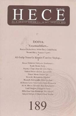 Hece Aylık Edebiyat Dergisi Sayı: 189 - 1