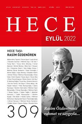 Hece Aylık Edebiyat Dergisi Sayı: 309 Eylül 2022 - 1