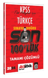 HocaWebde Yayınları KPSS 2024 Türkçe Son 100 lük Tamamı Çözümlü Sorular - 1
