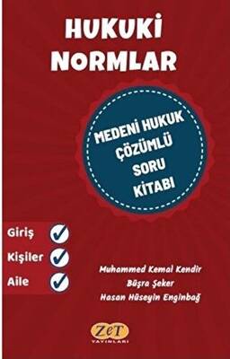 Zet Yayınları Hukuki Normlar Medeni Hukuk Çözümlü Soru Kitabı - 1