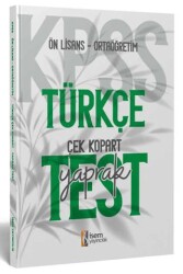 İSEM Yayıncılık 2024 KPSS Ortaöğretim Ön Lisans Türkçe Çek Kopart Yaprak Test - 1