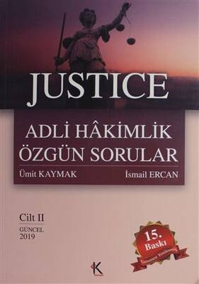 Kuram Kitap Justice Adli Hakimlik Özgün Sorular Cilt: 2 - 1
