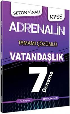 Tercih Akademi Yayınları KPSS Adrenalin Vatandaşlık Tamamı Çözümlü Soru Bankası - 1