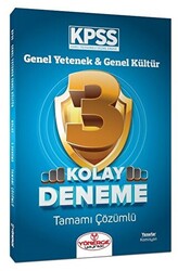 Yönerge Yayınları KPSS Genel Yetenek Genel Kültür Kolay 3 Deneme Çözümlü - 1