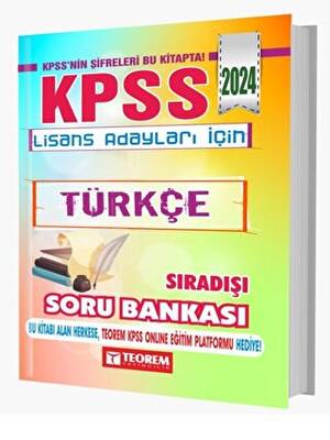 Teorem Yayıncılık KPSS Lisans Türkçe Sıradışı Soru Bankası - 1