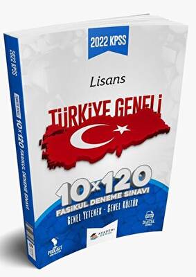 Akademi Denizi Yayıncılık KPSS Lisans Türkiye Geneli 10 x 120 Fasikül Deneme - 1