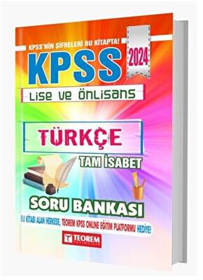 Teorem Yayıncılık KPSS Lise Ön Lisans Tam İsabet Türkçe Soru Bankası - 1