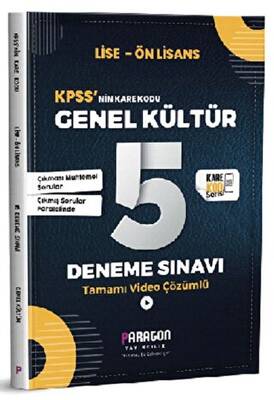 Paragon Yayıncılık KPSS’nin Karekodu Genel Kültür 5 Deneme Sınavı - 1