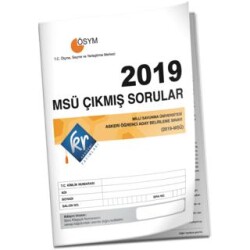KR Akademi Yayınları 2019 MSÜ Çıkmış Sorular Tıpkı Basım Kitapçığı - 1