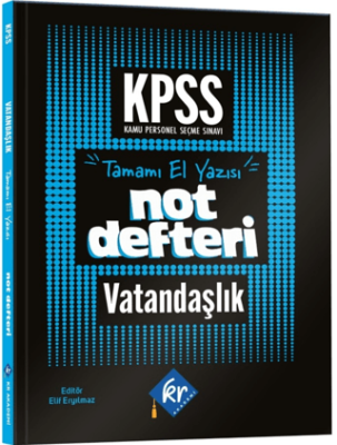 KR Akademi Yayınları KPSS Vatandaşlık Konu Anlatımlı Not Defteri - 1