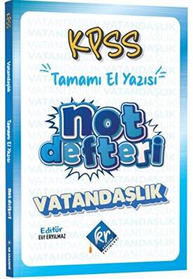 KR Akademi Yayınları KPSS Vatandaşlık Konu Anlatımlı Not Defteri - 1
