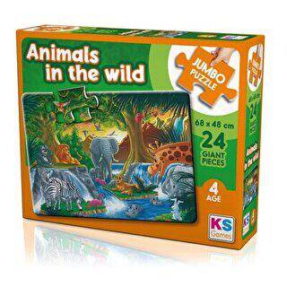 Ks Games Animal İn The Wild 24 Parça Jumbo Boy Puzzle - 1