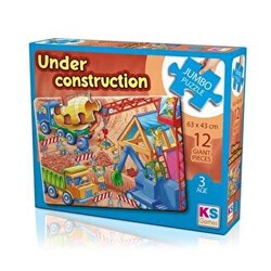 KS Games İnşaat Alanı Jumbo Puzzle 12 Parça - 1