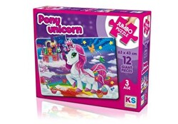 Ks Games Pony Unicorn 12 Parça Jumbo Boy Puzzle - 1