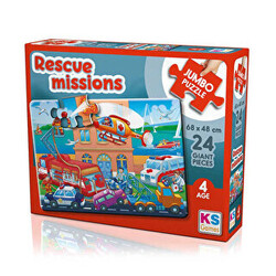 Ks Games Rescue Missions Jumbo Puzzle 24 Parça - 1