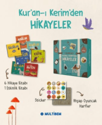 Kuran-ı Kerim`den Hikayeler Seti - 7 Kitap Ahşap Oyuncak Ve Sticker - Kutulu Özel Set - Multibem Yayınları