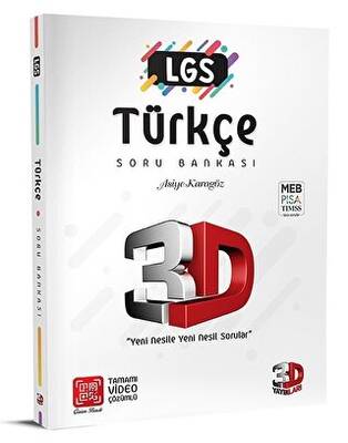 3D Yayınları LGS 3D Türkçe Soru Bankası Tamamı Video Çözümlü - 1
