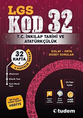 Tudem Yayınları - Bayilik Lgs Kod 32 İnkılap Tarihi Ve Atatürkçülük Tudem Yayınları - 1