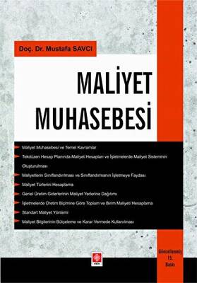 Maliyet Muhasebesi Mustafa Savcı - 1