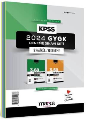 Marka Yayınları 2024 KPSS Genel Yetenek Genel Kültür Deneme Sınavı Seti 2 Fasikül 6 Deneme - 1