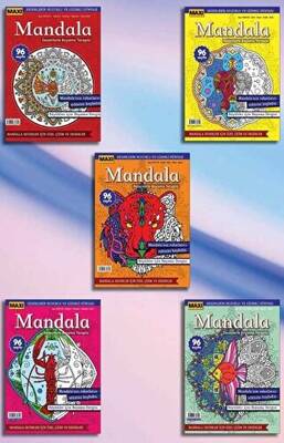 Maxi Mandala Desenlerle Boyama Terapisi 5`li Set - 1