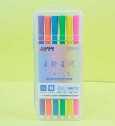 Maxx M-6132 Fosforlu Fineliner Kalem 12 Renk - MAXX