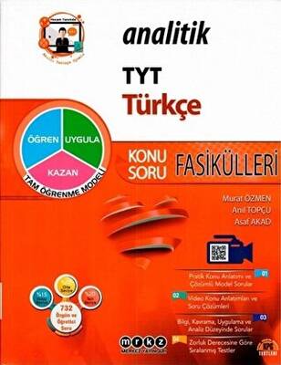 Merkez Yayınları TYT Türkçe Analitik Konu Anlatımlı Soru Bankası Fasikülleri - 1