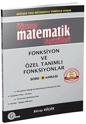 Gür Yayınları Öğreten Matematik Fasikülleri - Fonksiyon ve Özel Tanımlı Fonksiyonlar Soru Bankası - 1