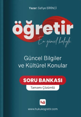 Öğretir Yayınları Öğretir Güncel Bilgiler ve Kültürel Konular Tamamı Çözümlü Soru Bankası - 1