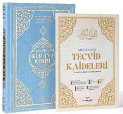 Orta Boy Bilgisayar Hattı Arapça Tepe Varaklı Termo Deri Tecvidli Kuran-ı Kerim - Mavi - Furkan Neşriyat