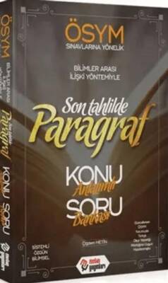 Metin Yayınları ÖSYM Sınavlara Yönelik Son Tahlilde Paragraf Konu Anlatımlı Soru Bankası - 1