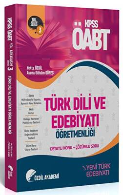 Özdil Akademi Yayınları ÖABT Türk Dili ve Edebiyatı 3. Kitap Yeni Türk Edebiyatı Konu Anlatımlı Soru Bankası - 1