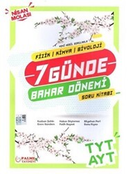 Palme Yayınları Palme YKS TYT AYT Fizik Kimya Biyoloji 7 Günde Bahar Dönemi Soru Kitabı - Palme Yayınları