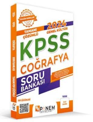Panem Yayınları 2024 KPSS Genel Kültür Tamamı Çözümlü Coğrafya Soru Bankası - 1