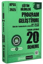 Pegem Akademi Yayıncılık 2025 KPSS Eğitim Bilimleri Program Geliştirme Tamamı Çözümlü 20 Deneme - Pegem Akademi Yayıncılık