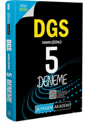 Pegem Akademi Yayıncılık 2026 DGS Tamamı Çözümlü 5 Deneme - Pegem Akademi Yayıncılık