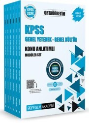 Pegem Akademi Yayıncılık 2026 KPSS Orta Öğretim Genel Yetenek Genel Kültür Konu Anlatımlı Modüler Set 6 Kitap - Pegem Akademi Yayıncılık