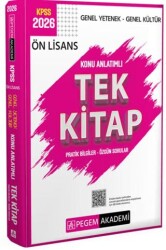 Pegem Akademi Yayıncılık KPSS Genel Yetenek Genel Kültür Ön Lisans Konu Anlatımlı Tek Kitap - Pegem Akademi Yayıncılık